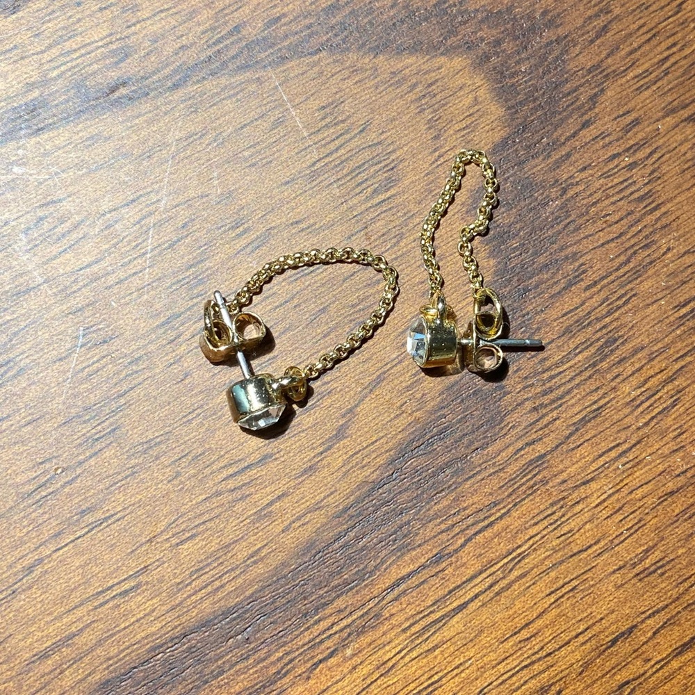 NWOT J. Crew Chain Hoop Earrings